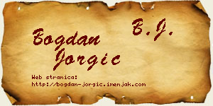 Bogdan Jorgić vizit kartica
